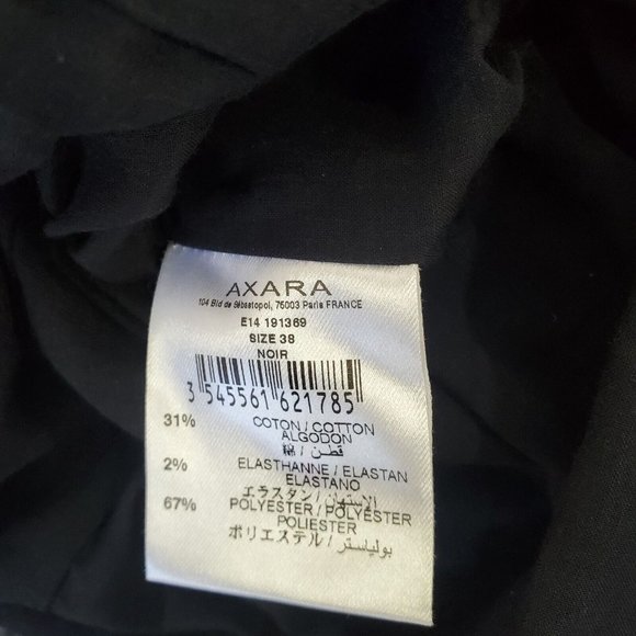 BNWT $850 Axara Paris Black White Ruffle Pockets Formal Short Cocktail Dress 38 - Picture 8 of 9